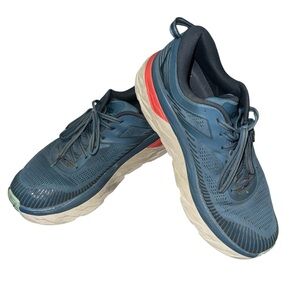 Hoka Mens Blue Running Athletic Shoes Size 9.5 Bondi 7